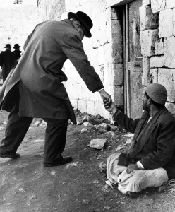 Jewish Man on the way to the Wailing wall in Jeruselem an arab says ' Jewish Man on the way to the Wailing wall in Jeruselem an arab says '