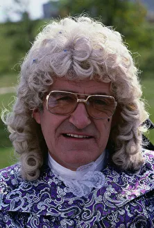 Jim Bowen television presenter October 1986 dressed in wig for pantomime Jim Bowen television presenter October 1986 dressed in wig for pantomime