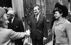 Jim Callaghan MP shakes hands with Doris Speed March 1966 (Annie Walker Jim Callaghan MP shakes hands with Doris Speed March 1966 (Annie Walker