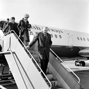 Jim Callaghan and his wife arrived at Heathrow Airport from Tel Aviv Jim Callaghan and his wife arrived at Heathrow Airport from Tel Aviv
