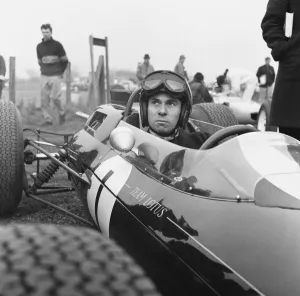 Jim Clark in Lotus at Snetterton 1964 Print