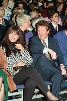 Jim Davidson pictured in the audience of a conservative rally, Wembley. 5th April 1992 Jim Davidson pictured in the audience of a conservative rally, Wembley. 5th April 1992