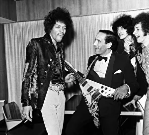 Jimi Hendrix, The Jimi Hendrix Experience with Jeremy Thorpe leader of the Liberal Party Jimi Hendrix, The Jimi Hendrix Experience with Jeremy Thorpe leader of the Liberal Party