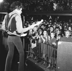 Jimi Hendrix seen here performing at the Locarno Ballroom Bristol. 9th February 1967 Jimi Hendrix seen here performing at the Locarno Ballroom Bristol. 9th February 1967