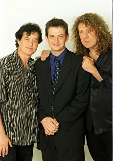 Jimmy Page former lead guitarist of the pop group Lead Zeppelin with Robert Plant former Jimmy Page former lead guitarist of the pop group Lead Zeppelin with Robert Plant former