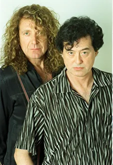 Jimmy Page former lead guitarist and Robert Plant former lead singer of the pop group Led Jimmy Page former lead guitarist and Robert Plant former lead singer of the pop group Led