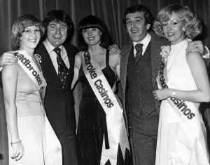 Jimmy Tarbuck and Liverpool footballer Ian Callghan were among the celebrities sampling Jimmy Tarbuck and Liverpool footballer Ian Callghan were among the celebrities sampling