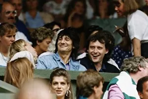 Images Dated 27th June 1992: Jimmy White snooker player pictured at Wimbledon Tennis Tournament with his mate Ronnie