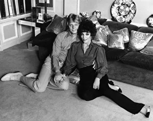 Joan Collins Actress with her Swedish playboy husband Peter Holm December 1983 Joan Collins Actress with her Swedish playboy husband Peter Holm December 1983