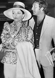 Joan Collins and Ron Kass at London Airport - August 1970 Joan Collins and Ron Kass at London Airport - August 1970