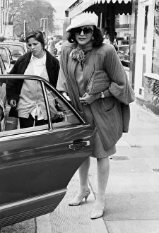 Joan Collins shopping in London with daughter Katyana - April 1987 Joan Collins shopping in London with daughter Katyana - April 1987