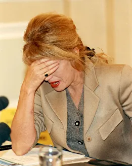 Joanna Lumley crying at press conference during campaign to ban live animal exports Joanna Lumley crying at press conference during campaign to ban live animal exports
