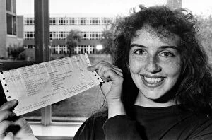 Images Dated 25th August 1988: Joanne Thomas of Cardiffs Fitzalan High School was thrilled with her eight GCSE