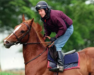 Jockey John McAuley on race horse Serious Hurry, June 1997 Jockey John McAuley on race horse Serious Hurry, June 1997