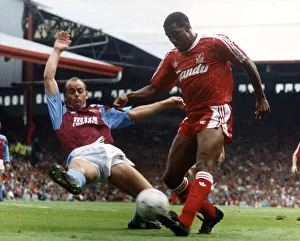 John Barnes (R) playing for Liverpool against Aston Villa 1990 John Barnes (R) playing for Liverpool against Aston Villa 1990