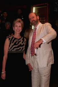 John Cleese actor with his wife at the film premiere of his new film Fierce Creatures in John Cleese actor with his wife at the film premiere of his new film Fierce Creatures in