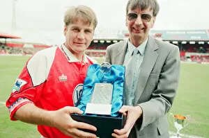 Images Dated 9th May 1993: John Hendrie, Middlesbrough Football Player 1990-1996, receves the ICI Player of the Year