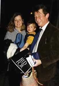 John Hurt Actor with wife Jo Dalton and son leaving the Ivy restaurant after the launch John Hurt Actor with wife Jo Dalton and son leaving the Ivy restaurant after the launch