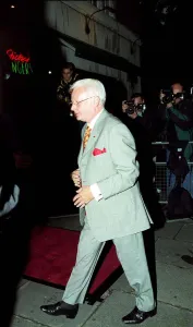 John Inman Actor July 1998 Arriving at sticky Fingers resturant John Inman Actor July 1998 Arriving at sticky Fingers resturant