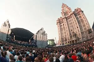 Images Dated 5th May 1990: John Lennon Memorial Concert held at Pier Head, Liverpool. 5th May 1990