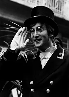 John Lennon played the part of a club commissionaire. Carnaby Steet during the filming of John Lennon played the part of a club commissionaire. Carnaby Steet during the filming of