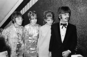 John Lennon with wife Cynthia and Ringo Starr with Maureen arriving at the film premiere John Lennon with wife Cynthia and Ringo Starr with Maureen arriving at the film premiere