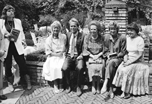 John Lloyd and Chris Evert with Margaret Thatcher in garden - June 1985 John Lloyd and Chris Evert with Margaret Thatcher in garden - June 1985