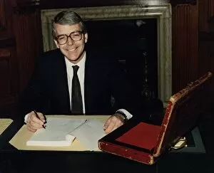 Images Dated 17th January 1990: John Major former Chancellor of the Exchequer in the Treasury