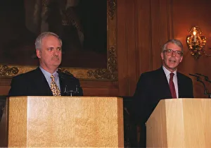 John Major and John Bruton making the announcement that the Northern Ireland Peace John Major and John Bruton making the announcement that the Northern Ireland Peace