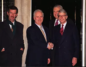 John Major and John Bruton shake hands outside Downing Street after coming to agreement John Major and John Bruton shake hands outside Downing Street after coming to agreement