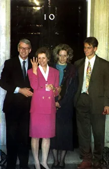 John Major MP with his family outside No10 Downing Street after the election John Major MP with his family outside No10 Downing Street after the election