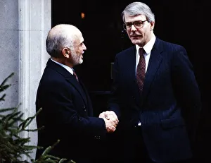 John Major MP seen here greeting King Hussein of Jordan John Major MP seen here greeting King Hussein of Jordan