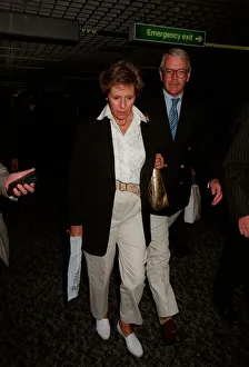 John Major MP September 98 Former Prime Minister arriving at heathrow with his wife John Major MP September 98 Former Prime Minister arriving at heathrow with his wife