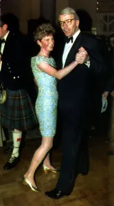John Major Prime Minister dances with a nurse 1991 John Major Prime Minister dances with a nurse 1991