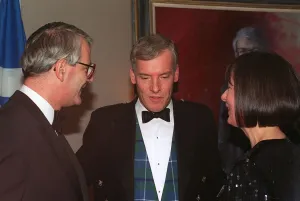John Major Prime Minister and Leader of the conservative Party talking to Scottish party John Major Prime Minister and Leader of the conservative Party talking to Scottish party