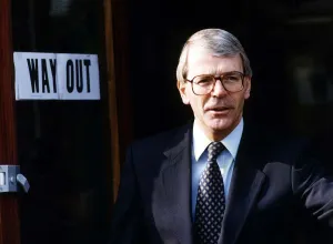 John Major Prime Minister at a polling station during 1992 elections John Major Prime Minister at a polling station during 1992 elections