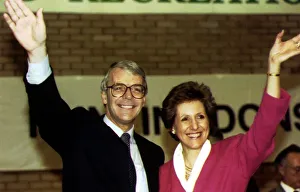 John Major and his wife Norma after hearing that he had been re-elected as a Memeber of John Major and his wife Norma after hearing that he had been re-elected as a Memeber of
