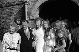 Images Dated 1st October 1971: John Mills with his wife at the wedding of his son Jonathan to Christine Twaites