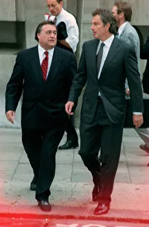 John Prescott Deputy PM with Tony Blair PM July 1999 as they arrive together John Prescott Deputy PM with Tony Blair PM July 1999 as they arrive together