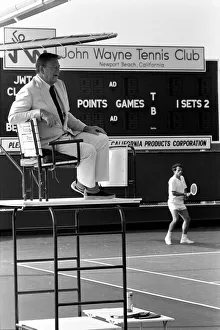 John Wayne who stars in Brannigan'. Seen here at his tennis club John Wayne who stars in Brannigan'. Seen here at his tennis club