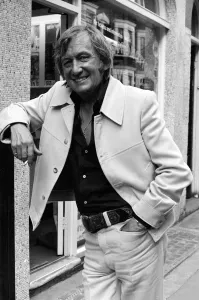 Johnny Speight TV Script Writer - in London - smoking cigarette posed photo Johnny Speight TV Script Writer - in London - smoking cigarette posed photo