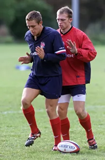Jonny Wilkinson and Matt Dawson England training oct 1999 during Rugby Union World Jonny Wilkinson and Matt Dawson England training oct 1999 during Rugby Union World