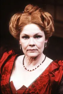 Judi Dench actress in the play Waste at the Lyric Theatre in London in May 1985 Judi Dench actress in the play Waste at the Lyric Theatre in London in May 1985