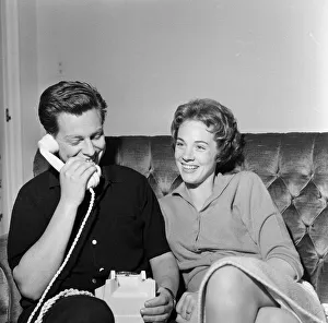 Julie Andrews and her husband Tony Walton. 30th June 1959 Julie Andrews and her husband Tony Walton. 30th June 1959