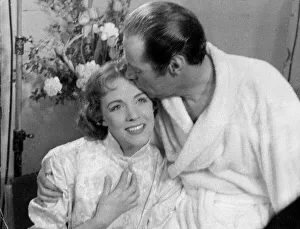 Julie Andrews kissed by Rex Harrison in her dressing room at the Drury Lane Theatre after Julie Andrews kissed by Rex Harrison in her dressing room at the Drury Lane Theatre after