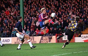 Jurgen Klinsmann scores for Bayern Munich against Raith Roversat during a UEFA Cup mnatch Jurgen Klinsmann scores for Bayern Munich against Raith Roversat during a UEFA Cup mnatch