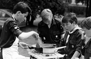 Images Dated 18th June 1988: Just like mums cooking, these culinary artists from the 5th Guisborough Scout Troop are