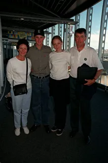 Justin Rose Golf September 1998 Schoolboy golf champion arriving at Heathrow Justin Rose Golf September 1998 Schoolboy golf champion arriving at Heathrow