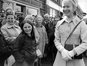 Images Dated 1st May 1973: Katharine, Duchess of Kent meets the people of Grosmont before opening the 18-mile