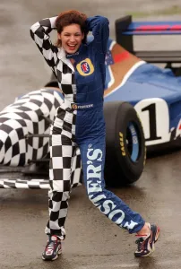 Kelly Brook Scottish model launches roadshow May 1998 for Formula One racing cars Kelly Brook Scottish model launches roadshow May 1998 for Formula One racing cars